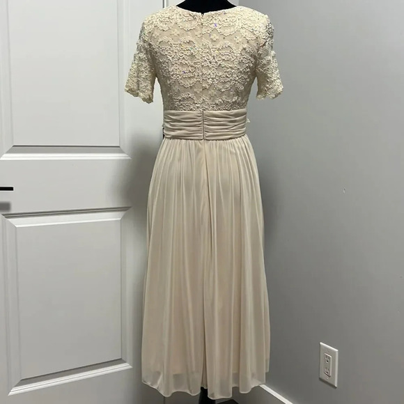 R&M Richards ||  size 6 Tall tan dress - Picture 6 of 10